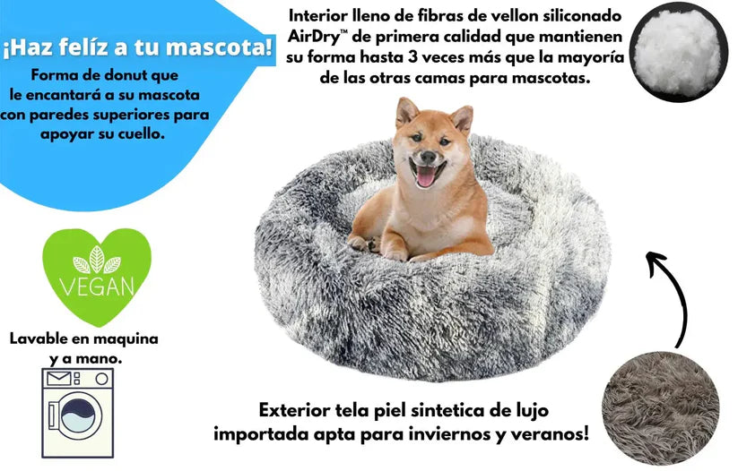 Camita Anti-Estrés Para Mascotas + Almohadita en Peluche de Regalo