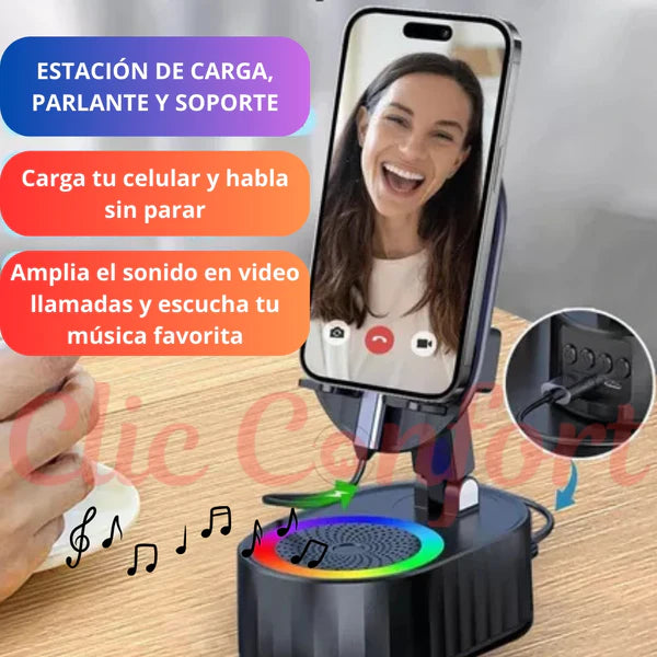 SonidoMax®: Soporte amplificador de sonido.